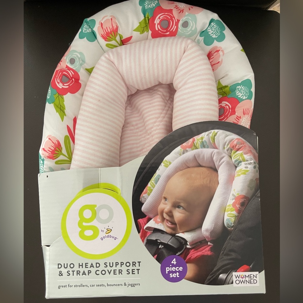 Dual head support for car seat